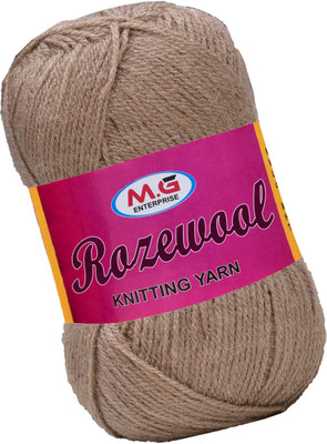 M.G Enterprise Rosewool Brown 400 gms Wool Ball Hand knitting wool- Art-FHF