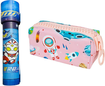 MOREL 1Pc Pencil Pencil Pouch SPACE AND 1PC Colorful Kaleidoscope Random Designe COMBO