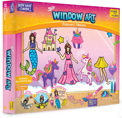 Imagimake Window Art Unicorn & Princess | Glass Painting Kit