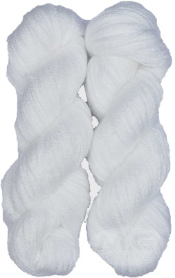 KNIT KING Vardhman Rabit Excel White (200 gm) Wool Hank Hand knitting wool Art-FDB
