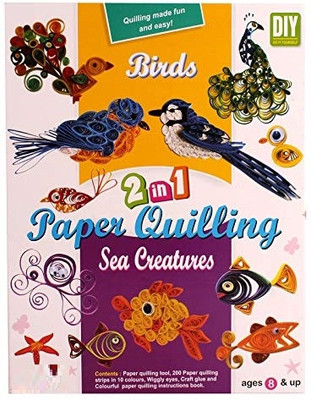 zokato 2 in 1 Paper Quilling (Birds+Sea Creature) Multicolor