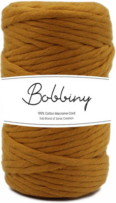 Bobbiny 4MM 100 Meter Single Strand Cotton Macrame Cord Thread for Macrame DIY
