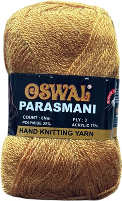 JEFFY Parasmani Wool Used with Hand Knitting (Mustard Shade NO-59, 200 Gram)