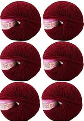 Vardhman Baby Soft 150gms Wool for Hand Knitting Fingering Crochet Hook