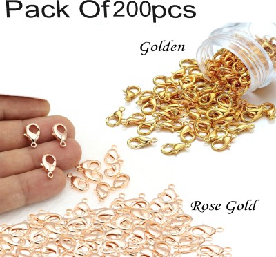 Shivarth Golden & Rose Gold Lobster Clasps Hooks for Necklace Bracelet/Findings Fasteners