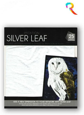 Gold Leaf Silver Leaf Gliding For Art & Craft Projects 16 X 16Cm Pack Of 25 Sheets Set Of1