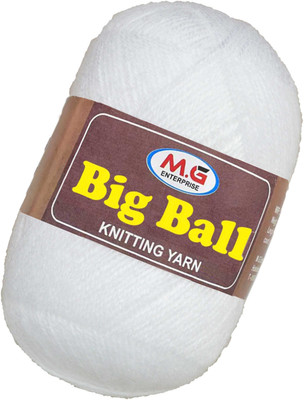 M.G Enterprise Bigboss White 400 gms Wool Ball Hand knitting wool- Art-AAA