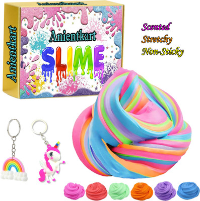 AncientKart Creative Crystal Mud for Art Craft and play set of with unicorn accessories