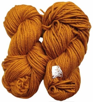 KYSS Oswal Knitting Yarn Thick Chunky Wool, Varsha DARK MUSTARD 400 gm shade no-14