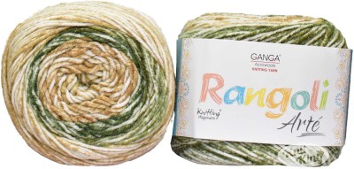 KNIT KING GAN GA Rangoli Arte Multi Mo 200 gm Wool Ball Hand knitting wool M Art-AEHC