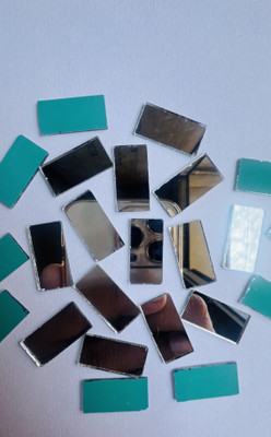 MIRROR GLASS WORLDWIDE Rectangular Mirrors SILVER MIRROR for LIPPAN Art, Mirror Art,10MM 100gm 180PIECE
