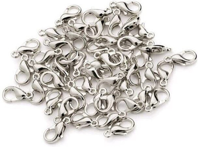 BanteyBanatey Jewelery Making Clasps Claw Hook for Necklac and Bracelet Silver Pack of 10 Pcs