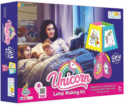 PEZYOX Unicorn Art And Craft / DIY Toy Lamp Making Kit MAke Your Own DIY lamp for Kids