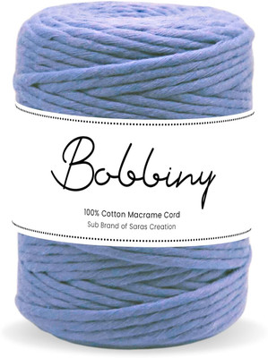 Bobbiny 4MM 100 Meter Single Strand Cotton Macrame Cord Thread for Macrame DIY