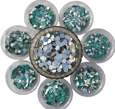Nihaal 8 Shape mirror for art & craft works ( 1000 pcs 125 pcs of each shape )