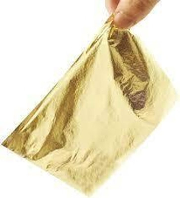 A.K COLLECTION GOLD LEAFING STUDIO LEAF.100 SHEETS 8X8CM GLIDING FOIL FOR RESIN ART.14