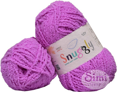 Simi Enterprise GANGA Snuggly Purple 200 gms Wool Ball Hand knitting wool-C Art-AEEG