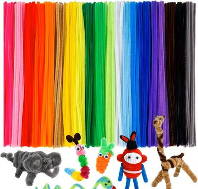 KHUSHA CREATIONS Multicolor Pipe Cleaners Craft DIY Tools For Kids & Adults