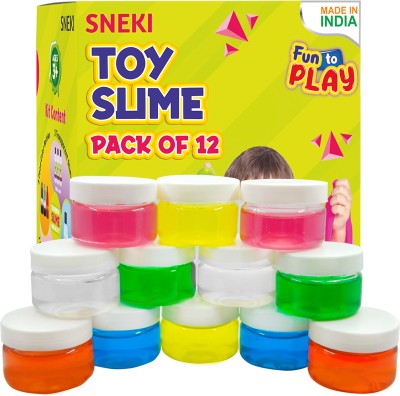 sneki (12 Slime) Scented DIY Slime Clay Jelly Putty Set kit Toys for Boys Girls Kids