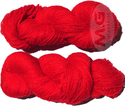 M.G Enterprise Vardhman Rabit Excel Red (300 gm) Wool Hank Hand knitting wool Art-FEB