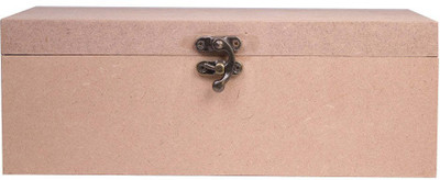 LITTLE BIRDIE Solid Wood Box(Finish and Fabric Color - Brown, DIY(Do-It-Yourself))