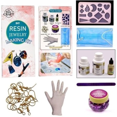 KRAFTMASTERS 1Set Epoxy Resin Jewellery Making Supplies,ResinKits and Molds,Necklace,ResinArt