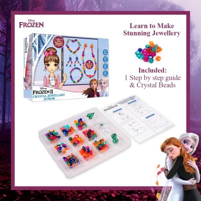zokato Disney Frozen 2 Crystal Jewellery Making Junior Set - Multicolor