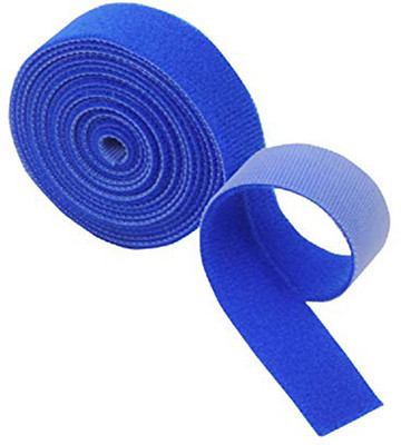 PRANSUNITA Double-Sided, Self Gripping Blue-Purpose Hook & Loop fastner Tape Pack of 2 MTS