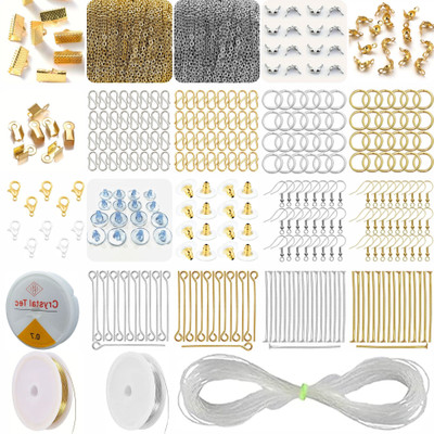 INDIKONB Jewelry Making Kit – Gold & Silver Findings for DIY Crafts