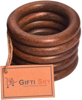 GIFTI SKY Wooden Rings Round 2.5 Inch,Brown|Unfinished Wood Circles for Art and Crafts,DIY