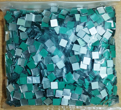 RUHAILA 8 MM SQUARE MIRROR FOR ART JWELLERY & CRAFT- 400 GMS (1200 PCS)