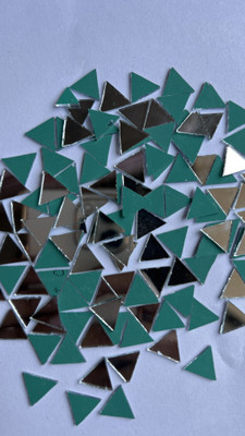 MAHANT TRIANGLE SHAPE SILVER MIRROR FOR LIPPAN ART 10MM 50GM 325PIECE