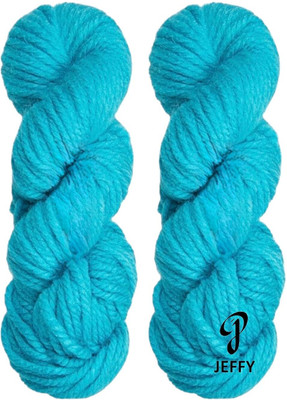 JEFFY Motu Thick Chunky Hand Knitting Best Used (Sky Blue Shade no-20, 200 Gram)