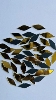 MAHANT FANCY SHAPE GOLDEN MIRROR FOR MANDALA ART 9MM 50GM 180PIECE