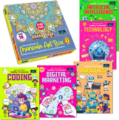 BOOKFORD Mandala Box Part1+Activity books–Coding, AI, Robotics, Tech & Marketing Set of 5
