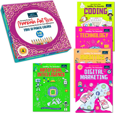 BOOKFORD Mandala Box Part4+Activity books–Coding, AI, Robotics, Tech & Marketing Set of 5