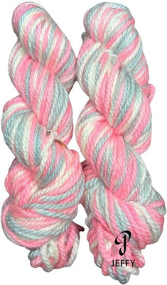 JEFFY Elora Multi Knitting Yarn Thick Chunky Wool (Shade no-1, 200 Gram)