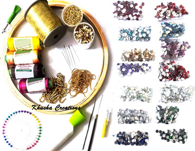 KHUSHA CREATIONS Embroidery kit for beginner and for craft and embroidery / Decorative Embroidery Kit / Hobby Craft
