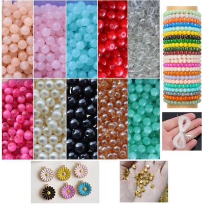 ELCETRATD JEWELLERY bracelet making kit with charms [ 300 ] beads in total and 11 charms