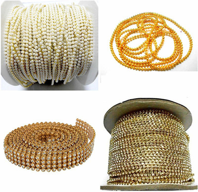 Sharum Crafts stones Jewellery Making Chains and Stone Lace Set
