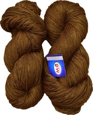 M.G Enterprise Vardhman Brilon Brown Wool Hank Hand knitting wool thread dyed
