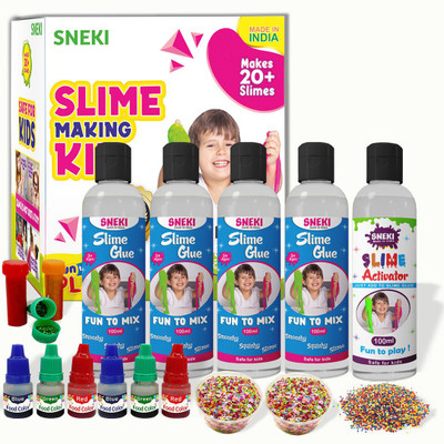 sneki DIY (20+Slime) Multicolor Putty Toy Slime Activator Glue Making Kit Set for Kids