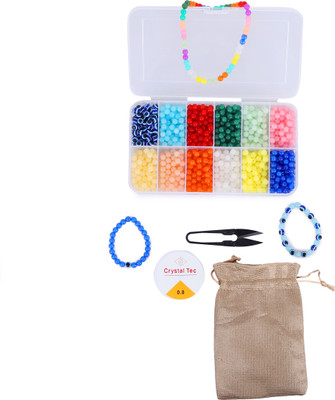 ambitieux 8mm moon beads kit with evil eye