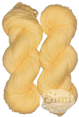 KNIT KING Vardhman Brilon Dark Cream Wool Hank Hand knitting wool thread dyed