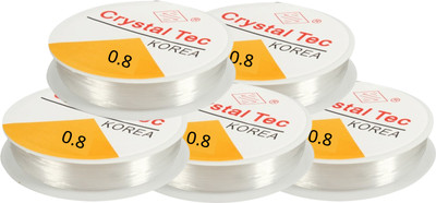 Weariton 0.8 mm Elastic Rope Cord String for Bracelet / Jewellery Making (5 Rolls)