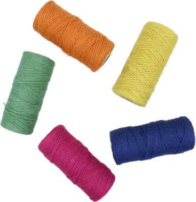 Crocheta 2 Ply Jute Rope Each Roll 250 mtr.Twine String Rope Thread for Craft Decoration