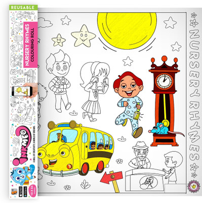 Inkmeo Reusable Nursery Rhymes Colouring Roll