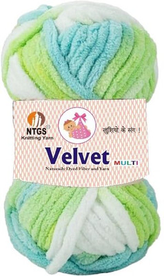 NTGS Multi Velvet Best Used with Knitting Needles (200 gram, Multi Shade no-14)