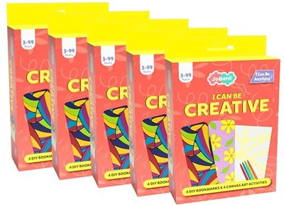 Jogenii I Can Be Creative Mini DIY Kit Bookmarks & 4 Canvas Arts Activities Pack of 5