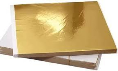 A.K COLLECTION GOLD LEAF GLIDING FOIL 3X3 INCHES [100] SHEETS WARQ/ P-A43